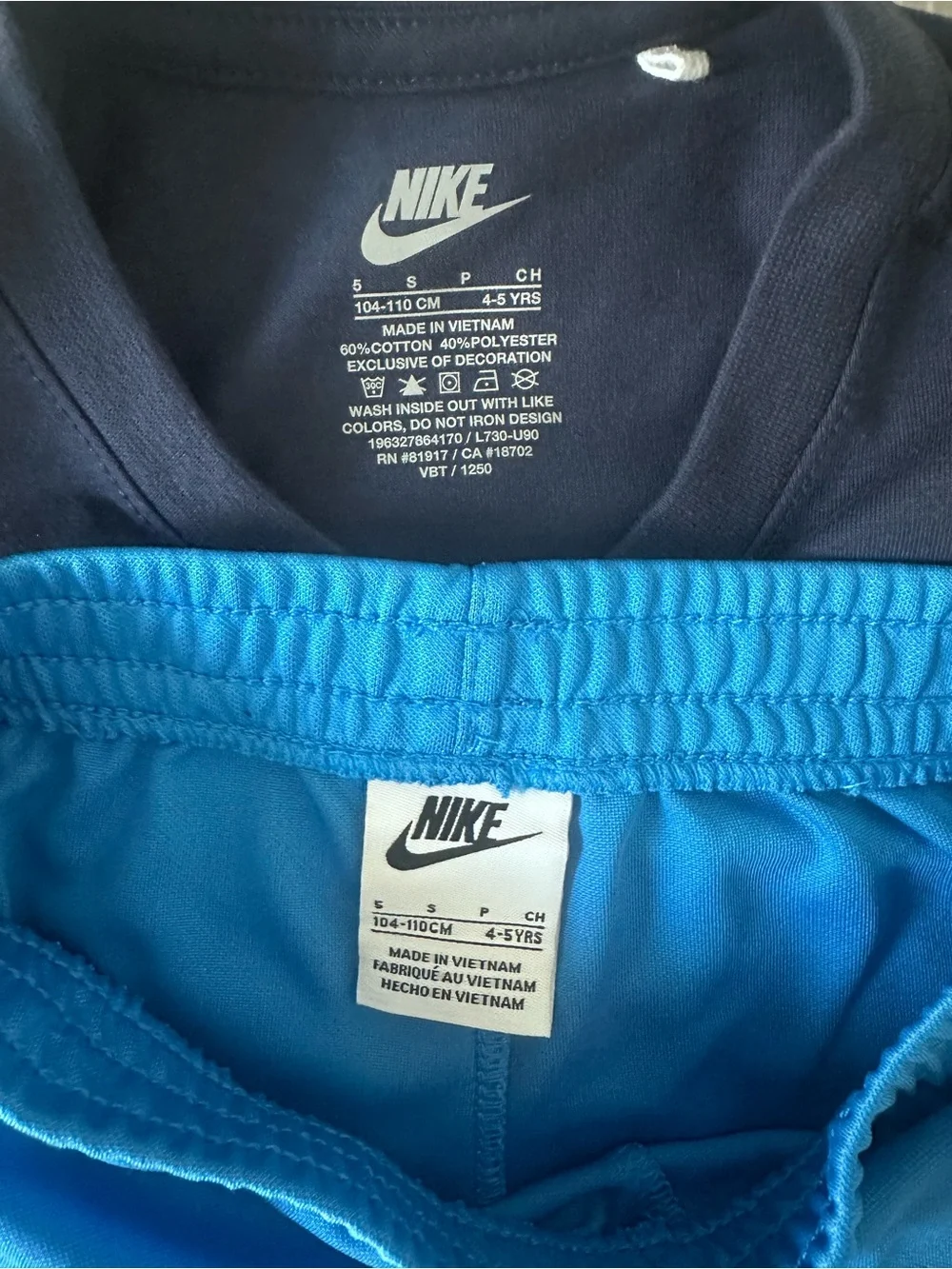 Nike Boys Size 5 2PC Outfit Set NWT Navy Graphic Tee & Blue Athletic Shorts - Picture 3 of 3